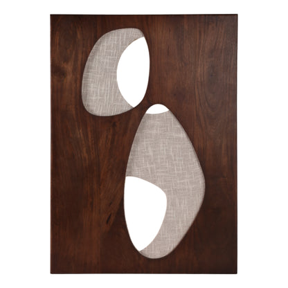 36x26" Wood&fabric Mix-media Modern Wall Art,brwn - Decor Addict, LLC