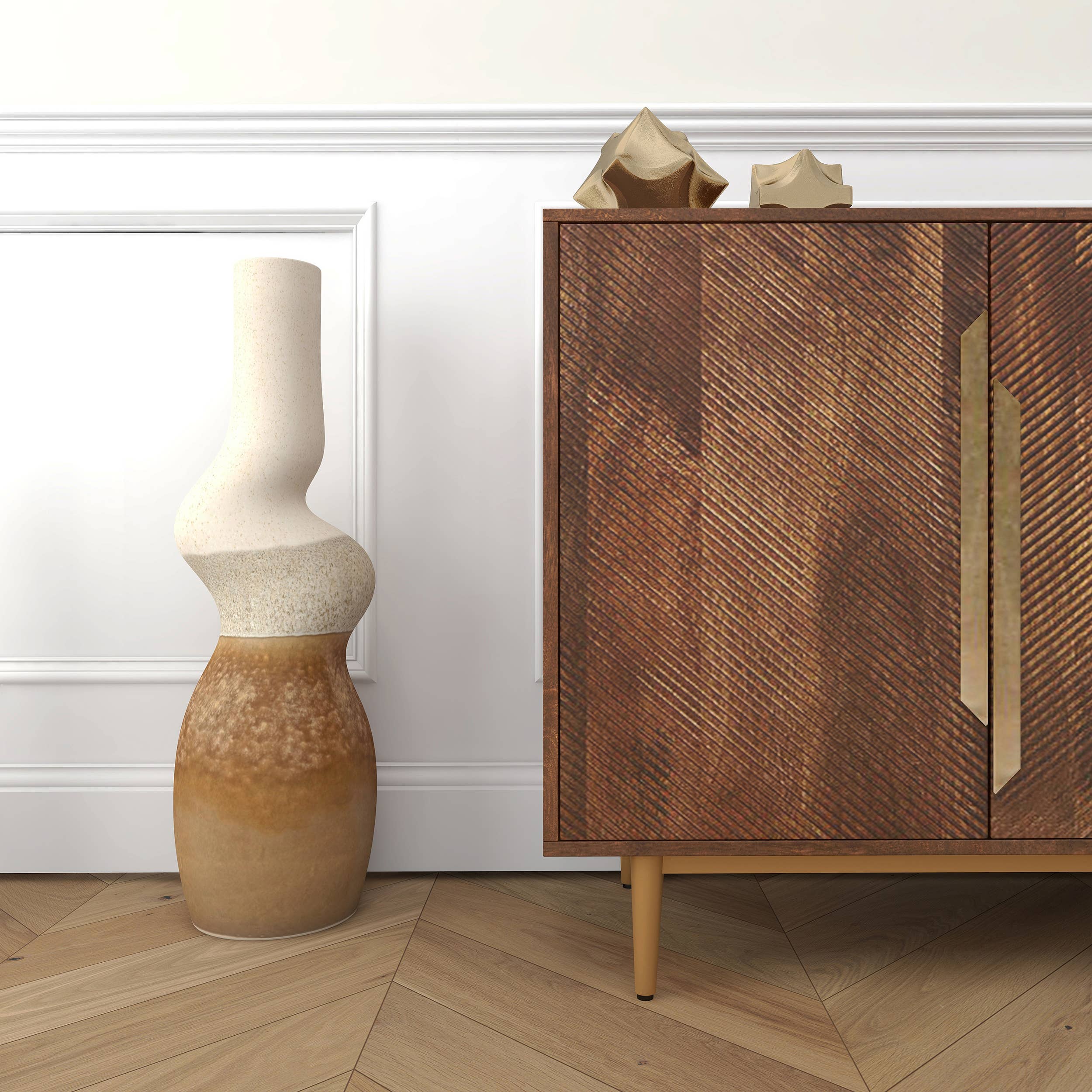 Montego Ceramic Floor Vase, Large - Decor Addict, LLC