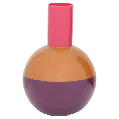Vase Lahja Prune: Multi / Recycled Glass / Ø 22.5 * 33 CM - Decor Addict, LLC