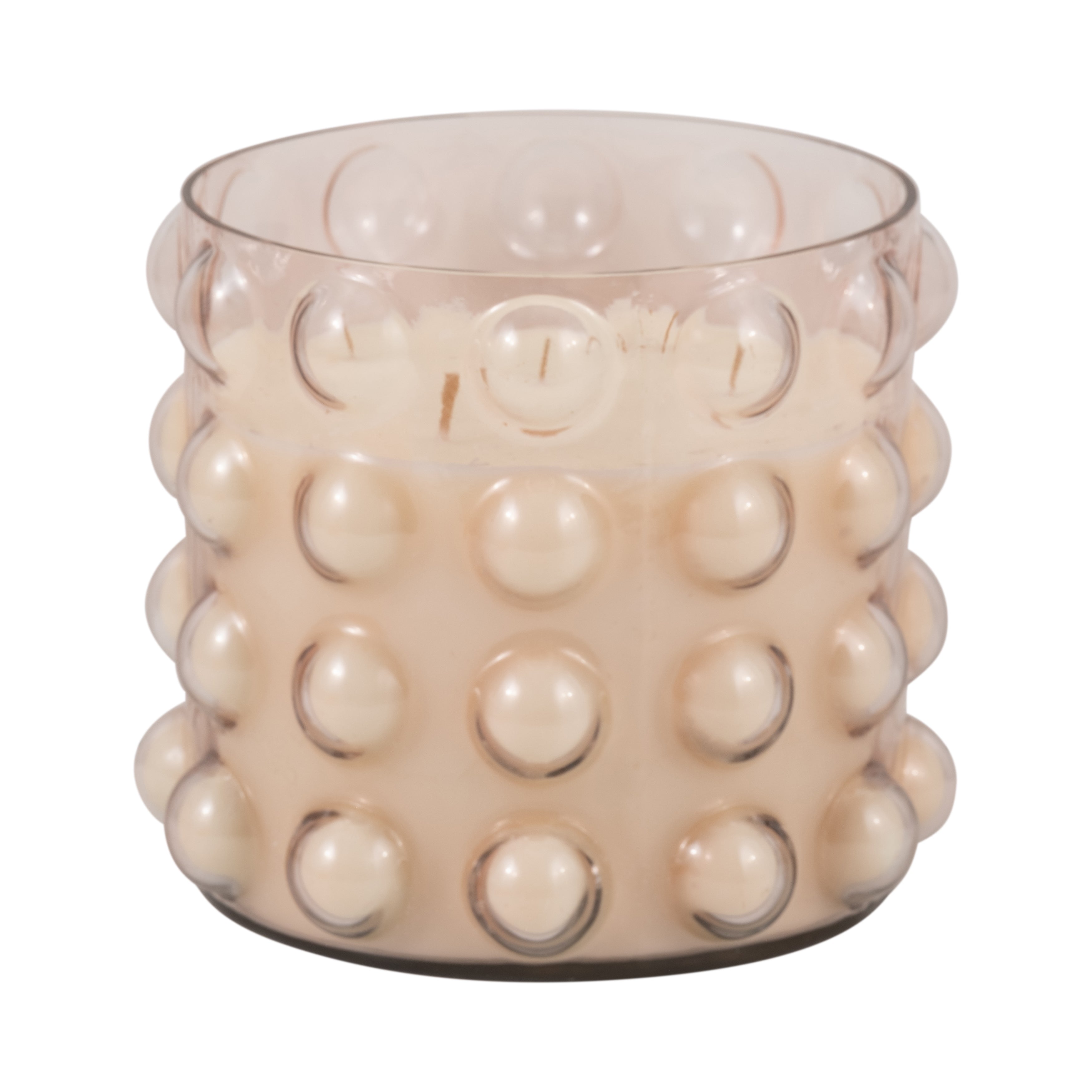 Glass, 9" 102 Oz Bubble Candle, Pink - Decor Addict, LLC