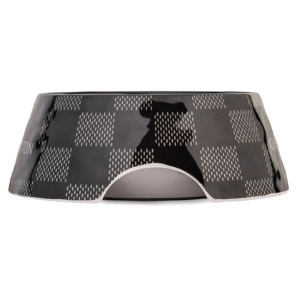 Black Checker Chewy Vuiton Bowl - Decor Addict, LLC
