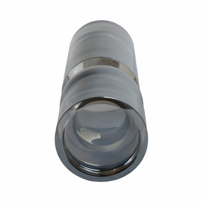 Glass 11"h Pillar Candle Holder, Smoke - Decor Addict, LLC