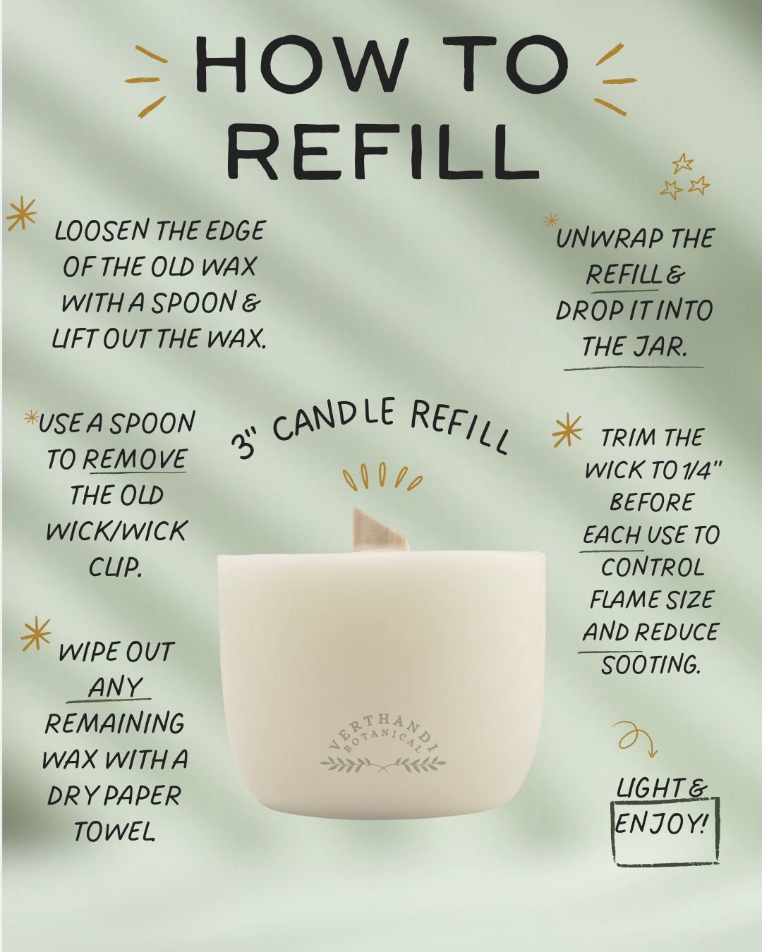SCENTED CANDLE REFILLS: NORDIC NIGHTS (tonka bean + balsam + oud)