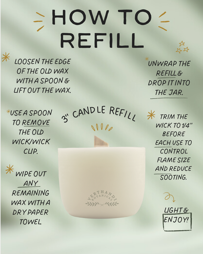 SCENTED CANDLE REFILLS: NORDIC NIGHTS (tonka bean + balsam + oud)