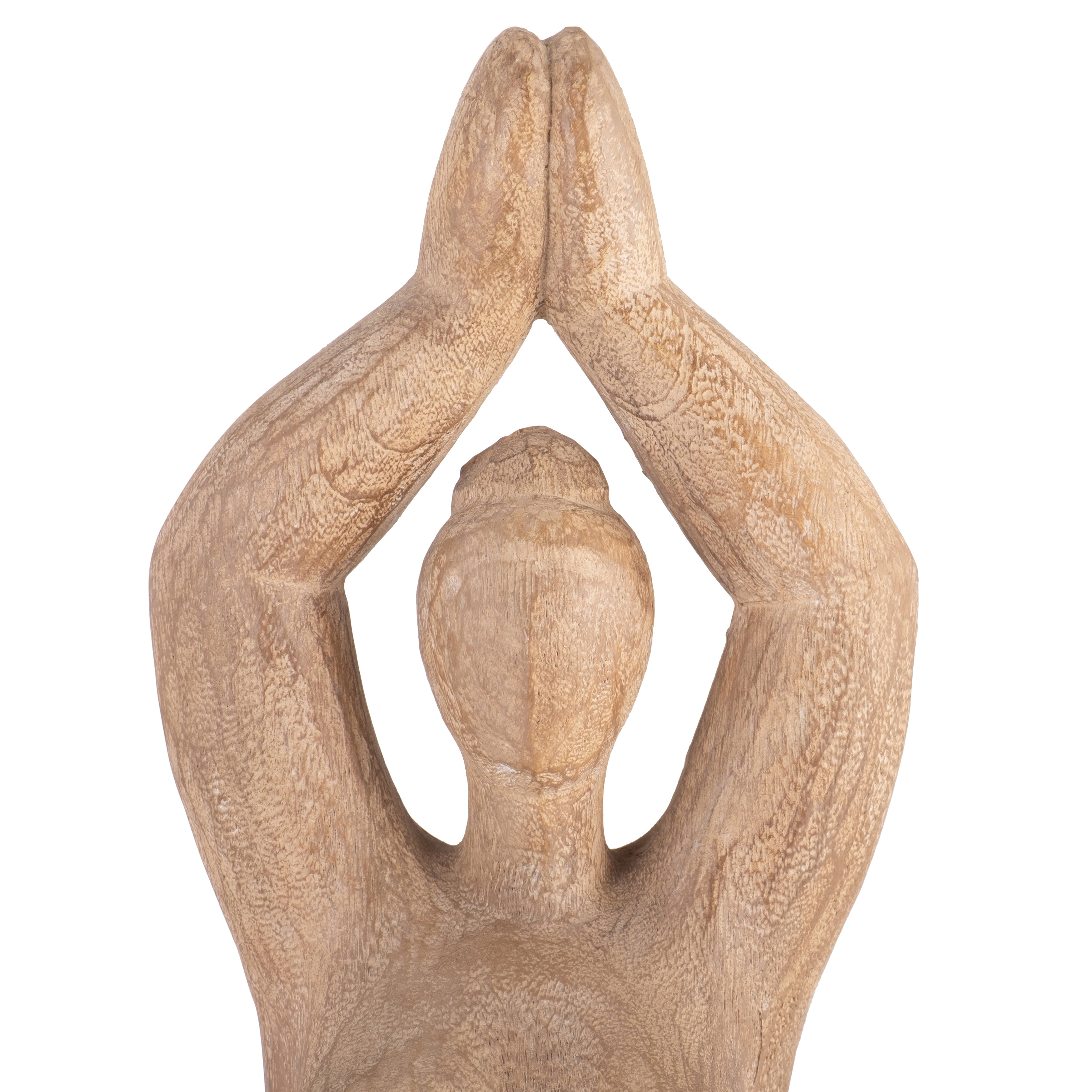 Resin 11" Namaste Female Yoga Figurine, Brown - Decor Addict, LLC