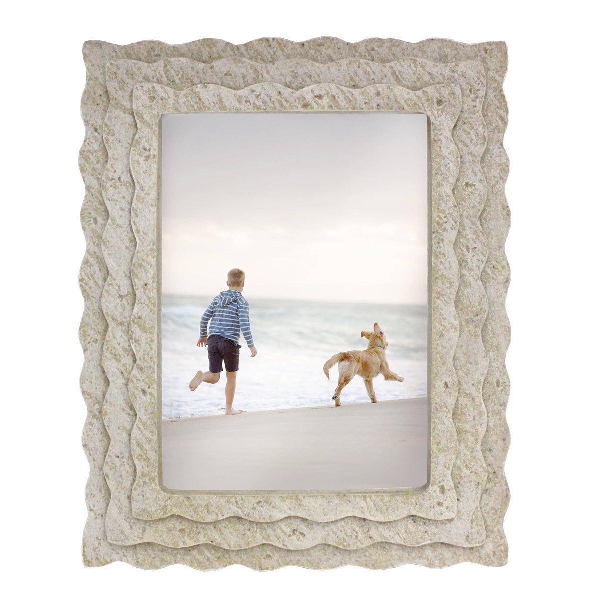 Beige Wavy Picture Frame, 5x7