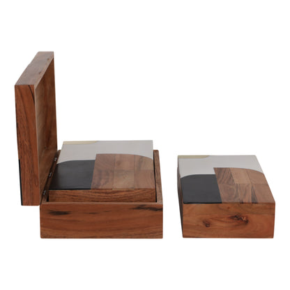 S/3 10/11/12" Mid-century Boxes, Multi - Decor Addict, LLC