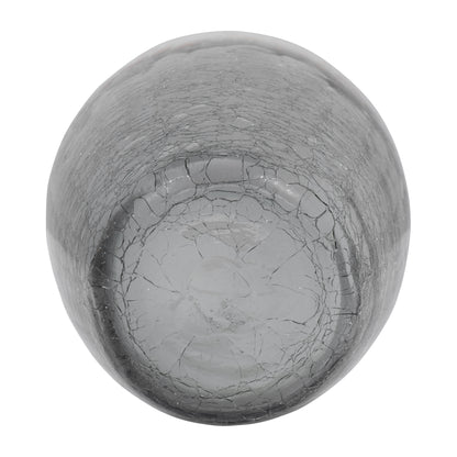 Glass, 12" Crackle Vase, Multi - Decor Addict, LLC