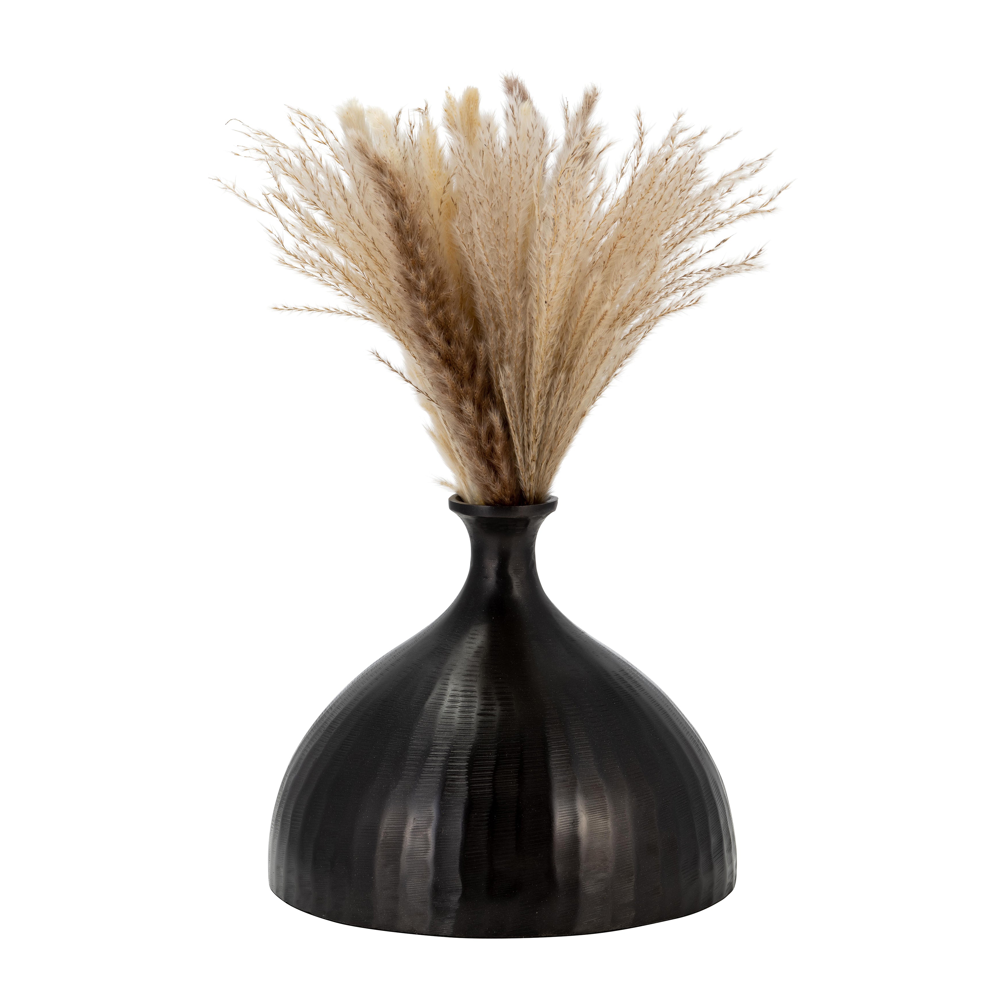 Metal, 9" Bulbous Vase, Bronze - Decor Addict, LLC