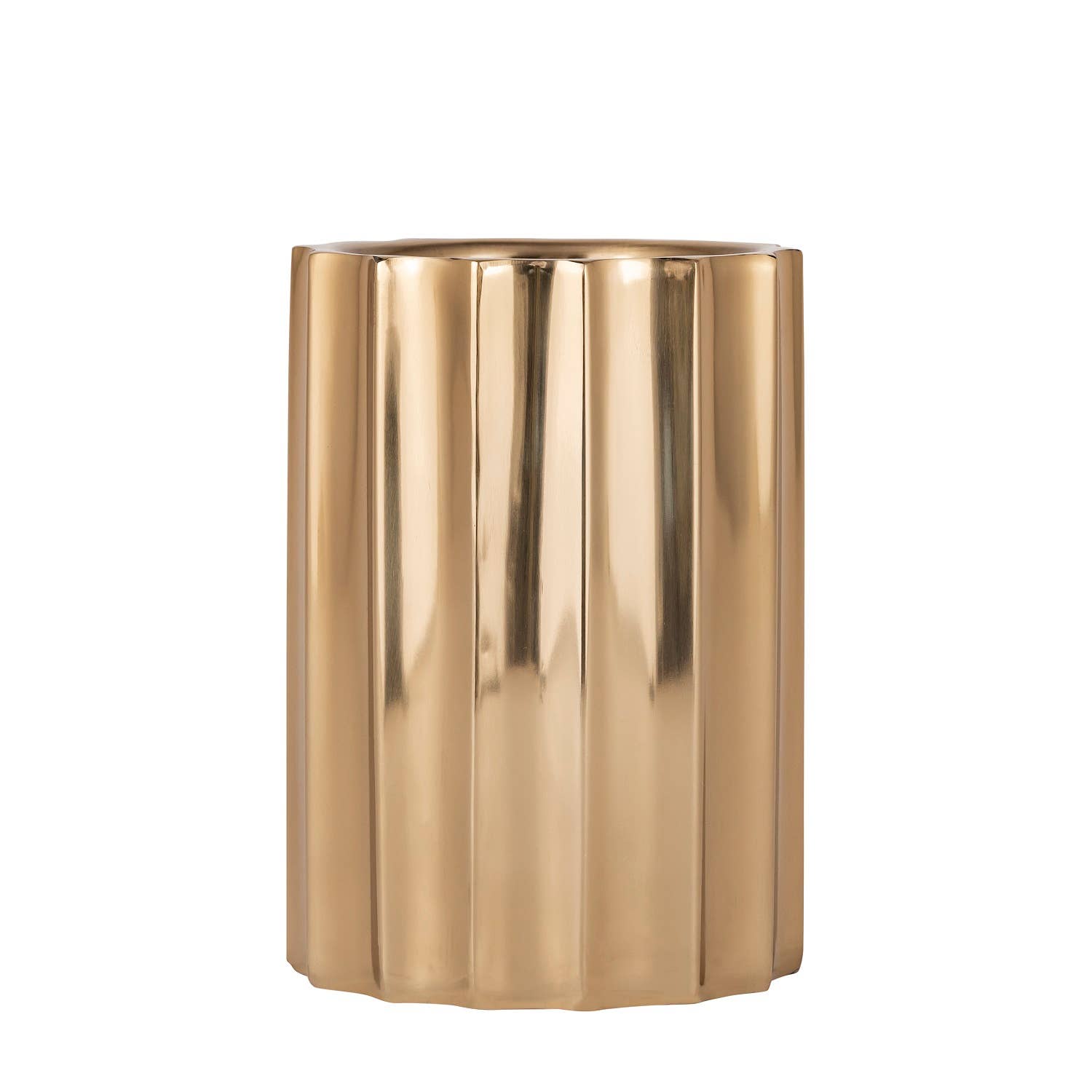 Gold Steel Ice Bucket Large Double Wall: Gold / STEEL - Decor Addict, LLC