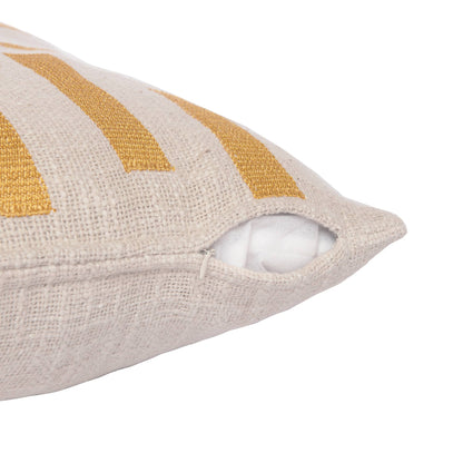 Modern/Contemporary Geometric Hand-Woven Throw Pillow: Ivory / 20" x 20" - Decor Addict, LLC