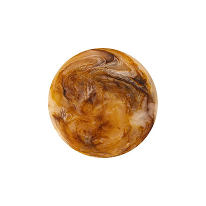 Set of 4 Tortoiseshell Round Coasters: Tortoiseshell / RESIN - Decor Addict, LLC