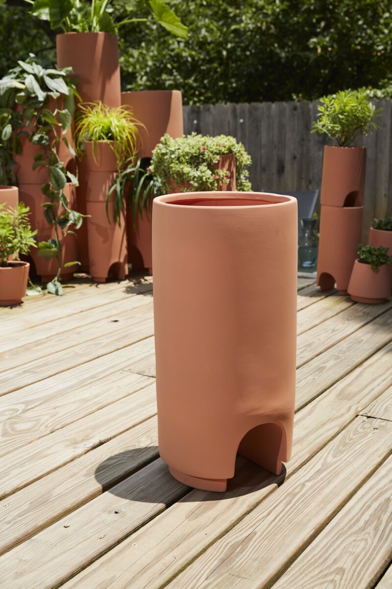 Lucca Stacking Planter - XLarge Cylinder — 11" x 22.5" - Decor Addict, LLC