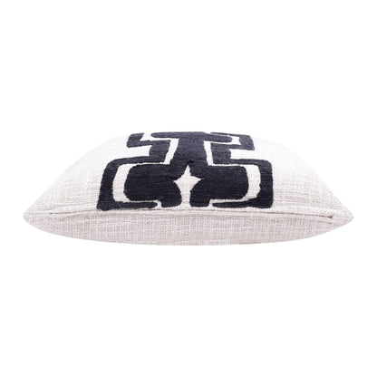 Seanna Geometric Handmade Decorative Throw Pillow: Onyx/ivory / 16" x 24" - Decor Addict, LLC