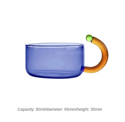 Contrasting Color Heat Resistant Glass Teapot and Cups: Grey Kettle - Decor Addict, LLC