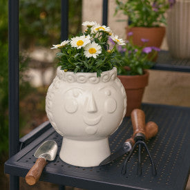 Grandma Face Planter, White