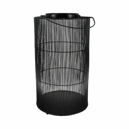 Metal 26" Wire Lantern, Black - Decor Addict, LLC