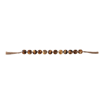 40" Swirled 2" Resin Beaded Garland, Brown - Decor Addict, LLC