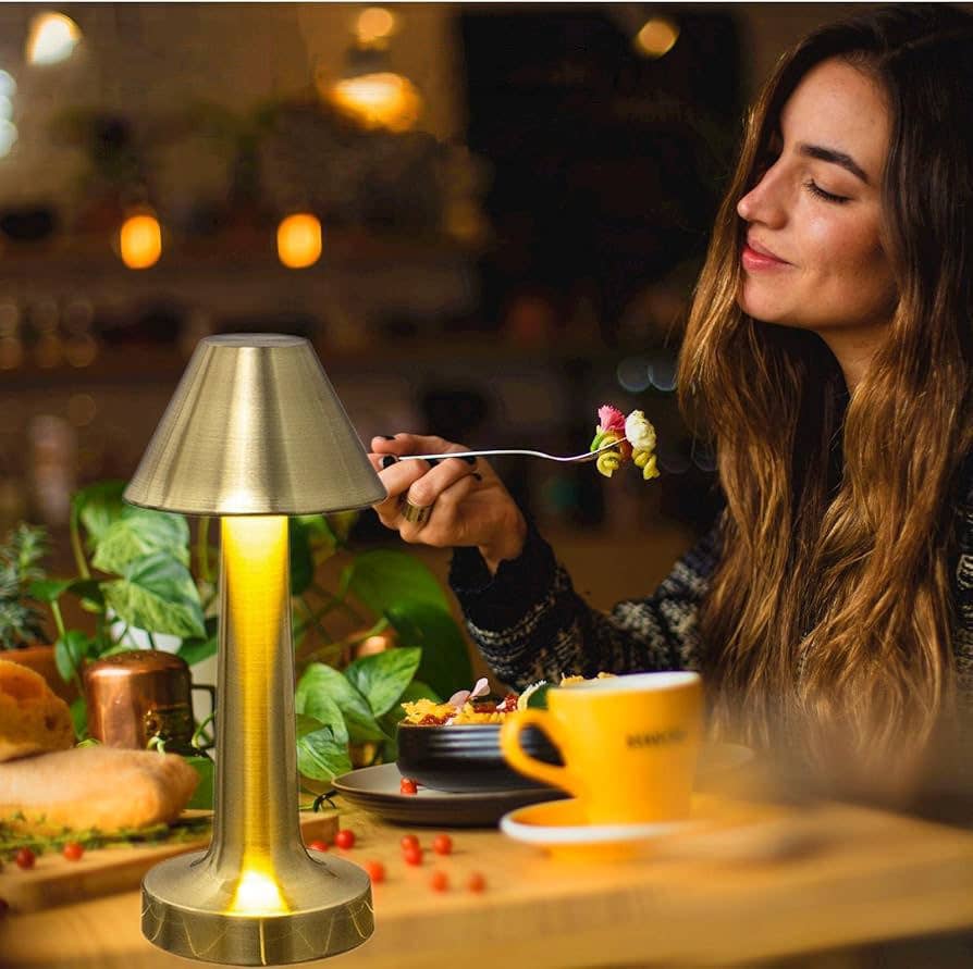 Modern Touch Sensor LED Lamp with USB Charging-Retail Pack: Gold - Decor Addict, LLC