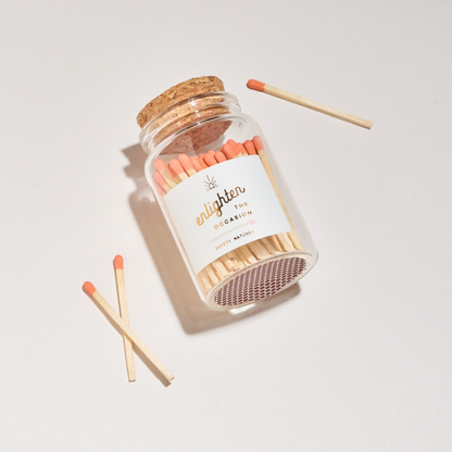 Lux Mini Match Corked Vial with Tangerine Matchsticks - Decor Addict, LLC
