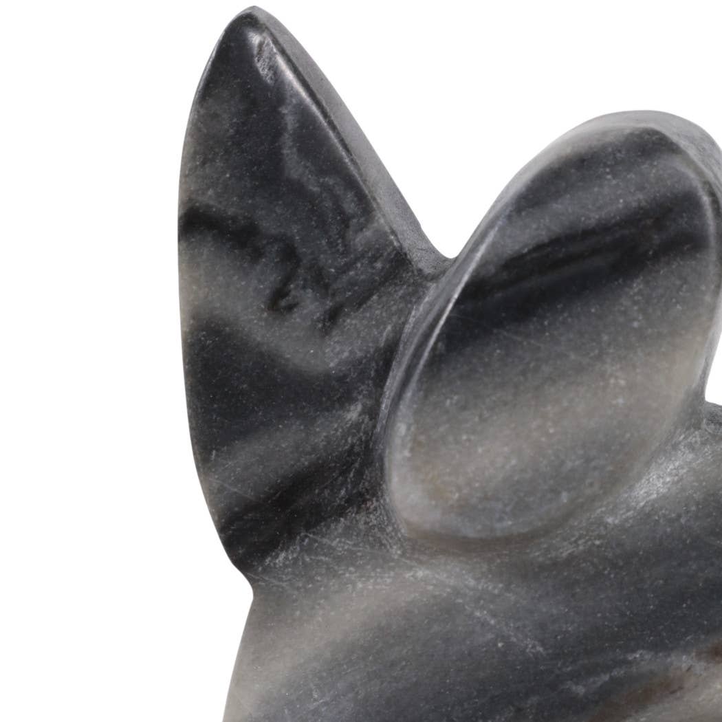 Sculpture - Gray Marble Decorative Carved Angel, 6 in. - Decor Addict, LLC