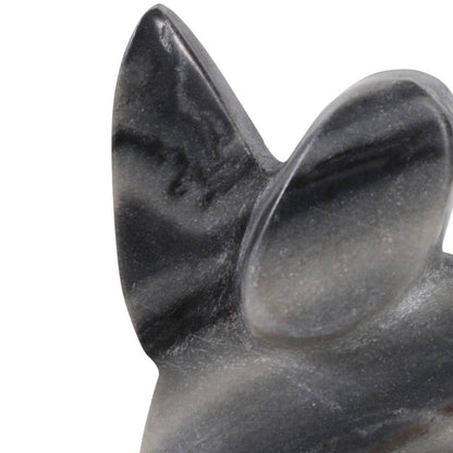 Sculpture - Gray Marble Decorative Carved Angel, 6 in. - Decor Addict, LLC