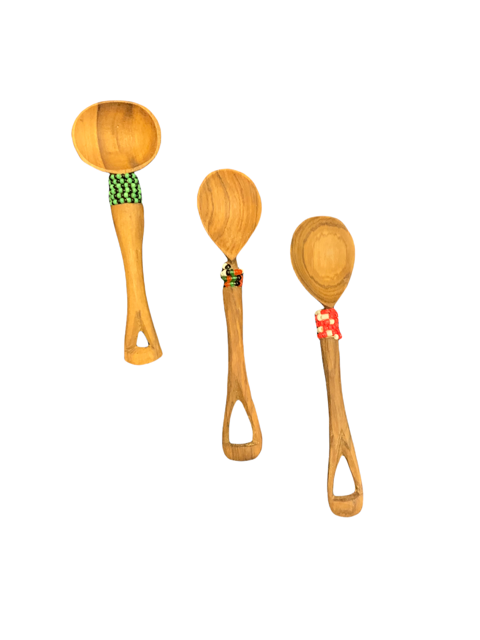Multi-Purpose Vee - Shaped Wooden Scoop: Batik - Decor Addict, LLC