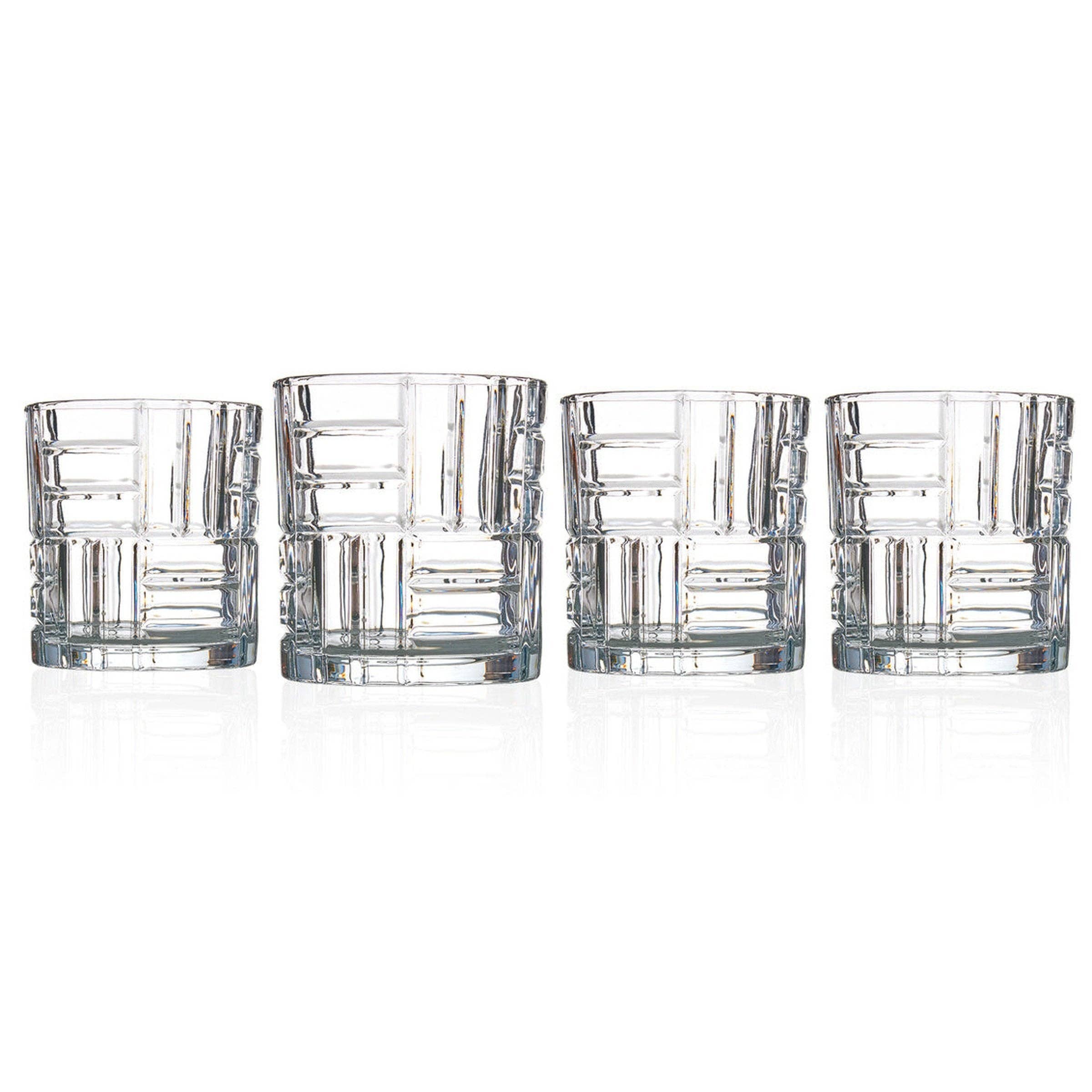 Mosaic Double Old Fashion Glass, Set of 4 - Decor Addict, LLC