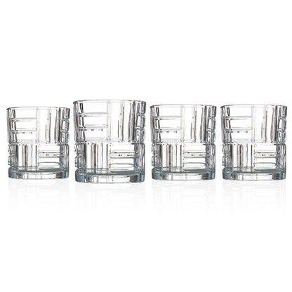 Mosaic Double Old Fashion Glass, Set of 4 - Decor Addict, LLC