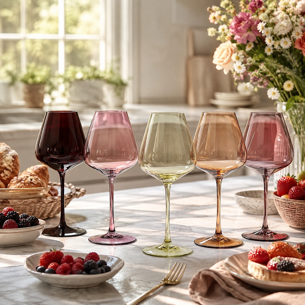 Terracotta Mars Collection Crystal Wine Glasses | 20 OZ