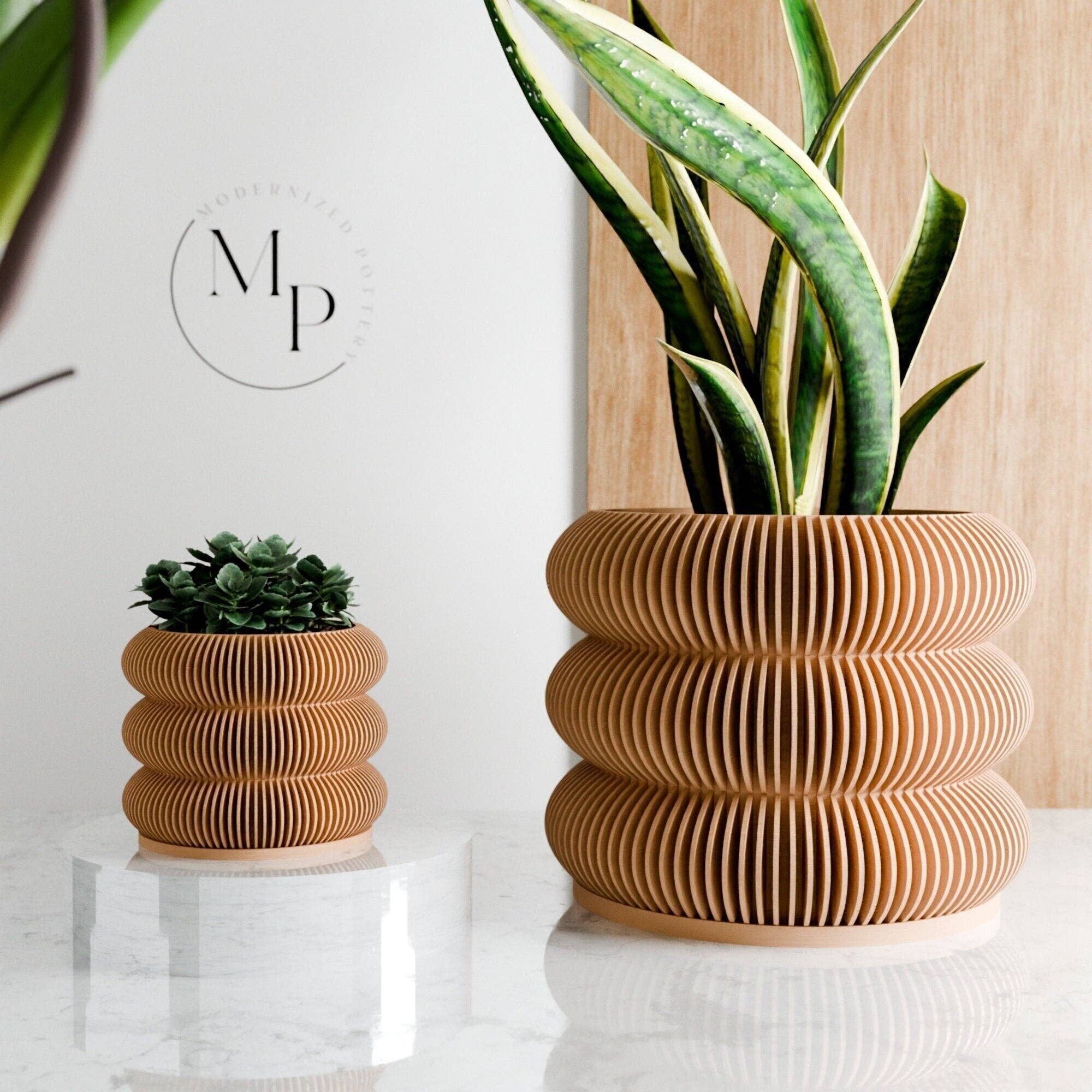 Triple BUBBLES Planter: Green / 6" - Decor Addict, LLC