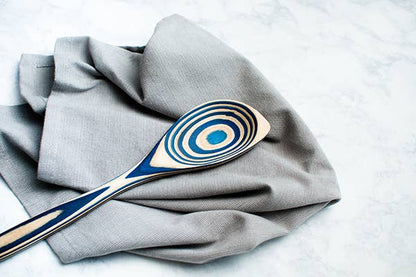 12" Blue Pakka Wood Corner Spoon