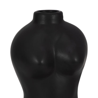 Dol, 12"h Torso Vase, Black - Decor Addict, LLC