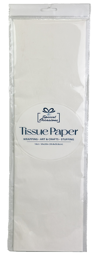 Party Tissue Paper White, 10 Sheets Gift Wrapping Paper: White - Decor Addict, LLC