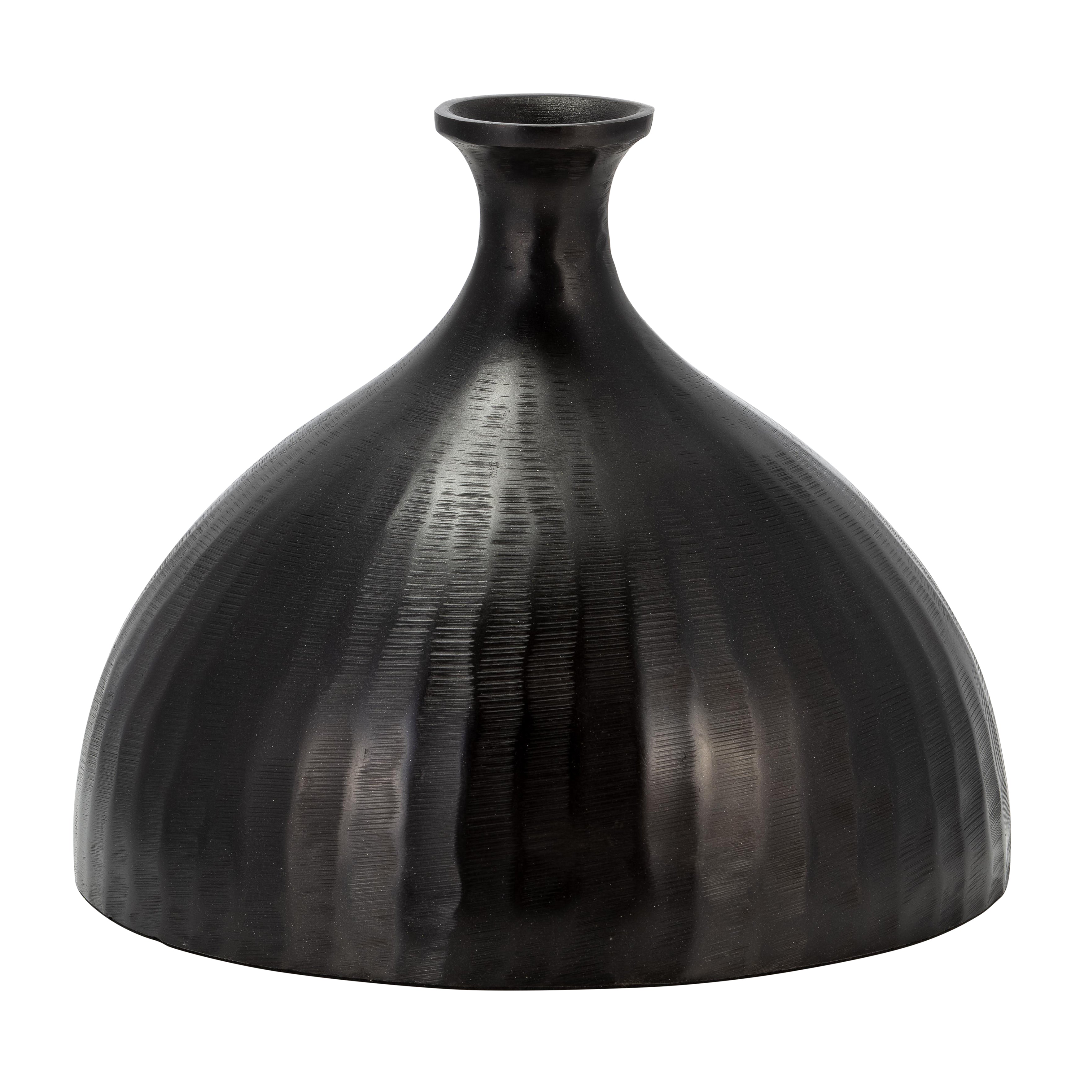 Metal, 9" Bulbous Vase, Bronze - Decor Addict, LLC