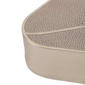 Cowley Faux Shagreen Bowl, Beige