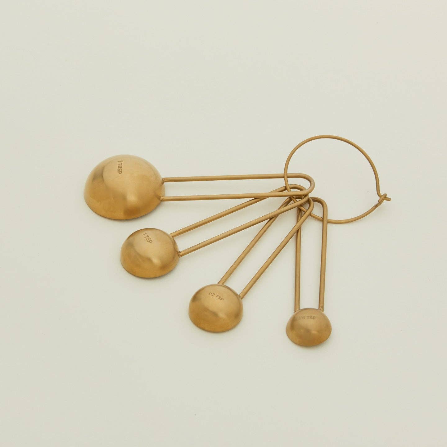 SIMPLE MEASURING SPOONS - BRASS - Decor Addict, LLC
