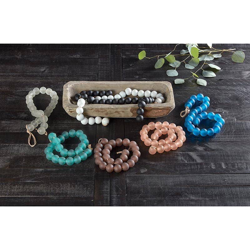 White Glass Decor Beads - Thumbnail 4