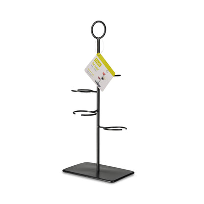 Hover Black Iron 4-Glass Vertical Wine Tasting Flight - Decor Addict, LLC