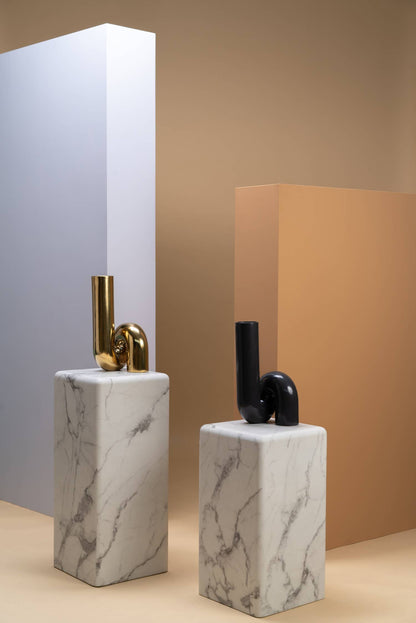 Vase Yourtube Gold: Gold / CERAMIC - Decor Addict, LLC