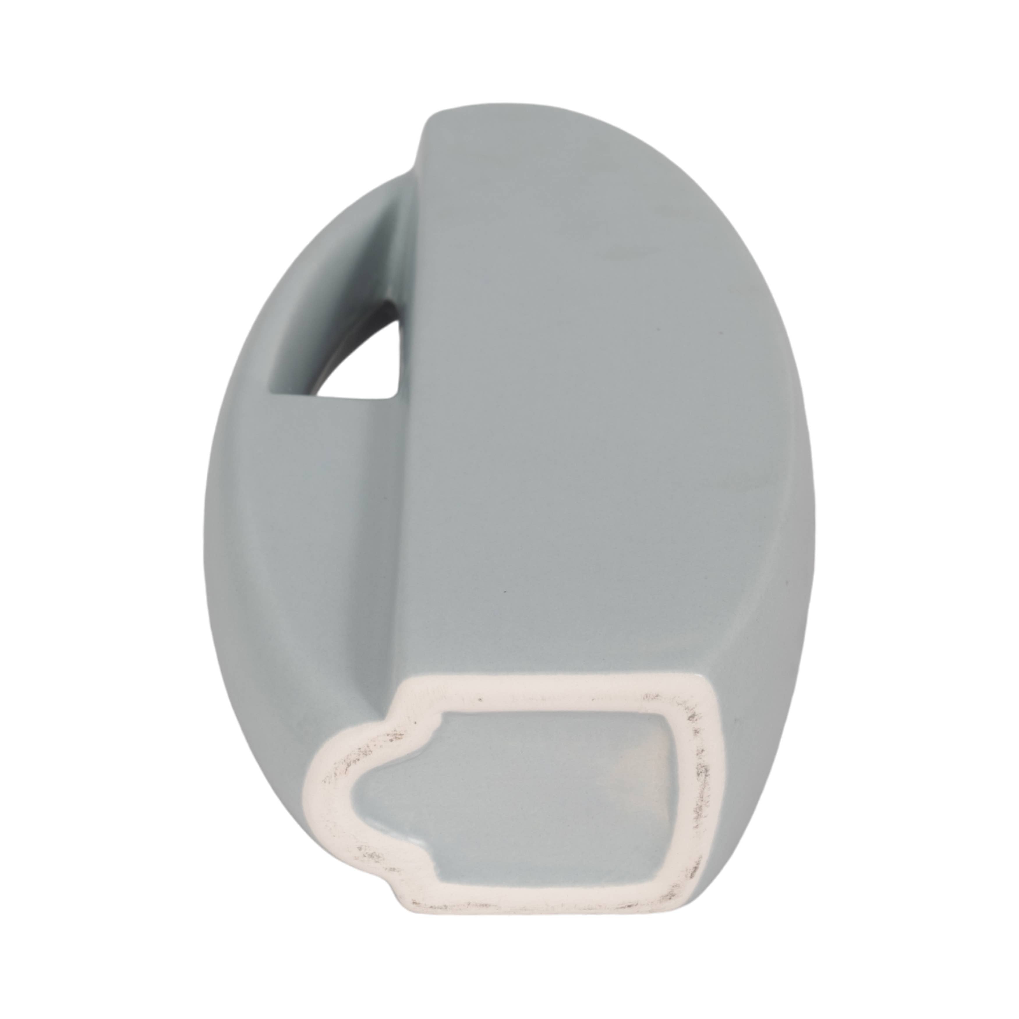 Gray 12 in. Ceramic Novelty Solid Garden Watering Can - Decor Addict, LLC