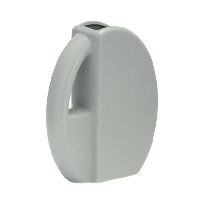 Gray 9 in. Ceramic Novelty Solid Garden Watering Can - Decor Addict, LLC