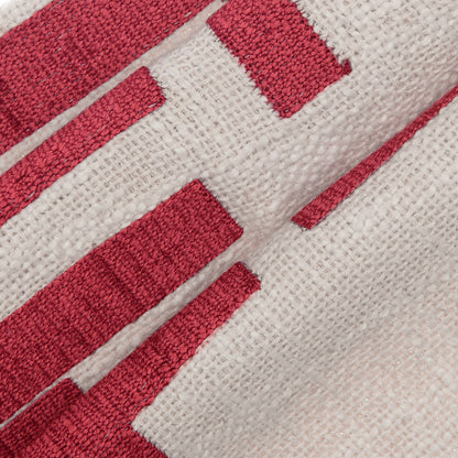 Modern/Contemporary Geometric Hand-Woven Throw Pillow: Ivory / 20" x 20" - Decor Addict, LLC