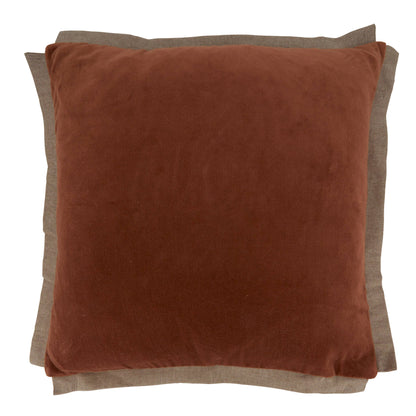 Flange Edge Velvet Pillow: Blush / Down Filled / 20" - Decor Addict, LLC