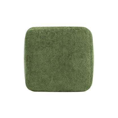 Oliver 16" Tapered Square Upholstered Ottoman Fleeced: Spice Orange - Decor Addict, LLC