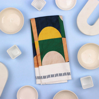 Geo Boho Colorblock Dish Towel - 16''x24'' - Decor Addict, LLC