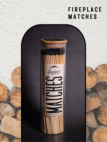 Apothecary Vintage Fireplace Black Matches - Decor Addict, LLC