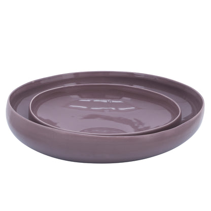S/2 Organic Bowls 12/15", Lavander - Decor Addict, LLC