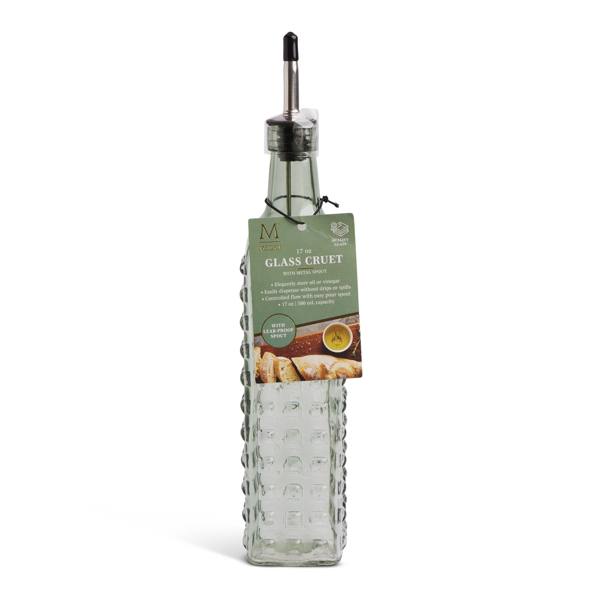 500ml Dotted Glass Cruet - Matcha - Decor Addict, LLC