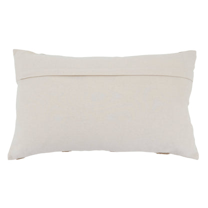 Textured Jute Stripe Throw Pillow: Natural / Down Filled / 12"x20" - Decor Addict, LLC
